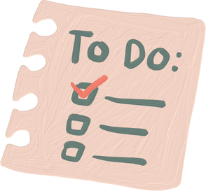 Handdrawn Painterly Cute Objects To Do List